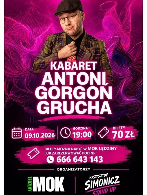 Antoni Gorgoń Grucha wystąpi na żywo w Lędzinach – bilety już dostępne