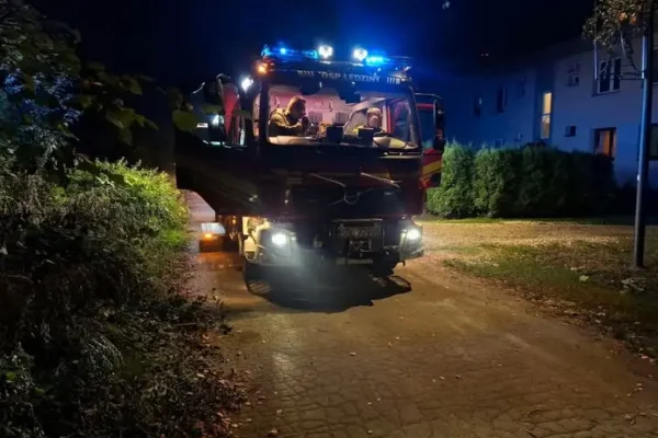 Lędziny: zastęp OSP wspierał policję przy ul. Oficerskiej