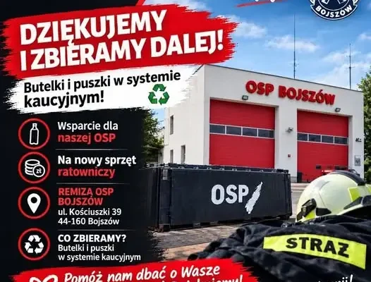 OSP Bojszów zbiera butelki i puszki na nowy sprzęt ratowniczy