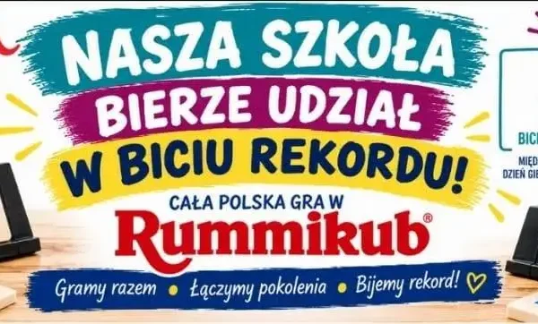 Ogólnopolskie bicie rekordu w Rummikub – Szkoła Podstawowa nr 1 w Bieruniu zaprasza