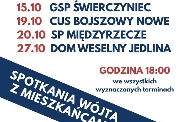 Gmina Bojszowy zaprasza mieszkańców na spotkania z Wójtem