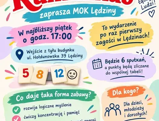 Pierwsza Lędzińska Liga Rummikub – nowy turniej w Miejskim Ośrodku Kultury