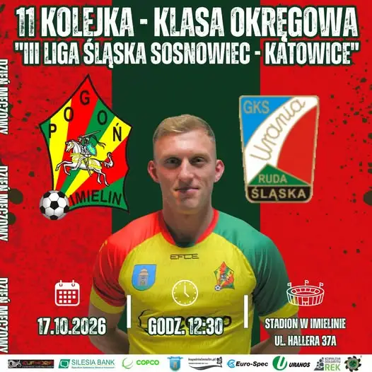 LKS Pogoń Imielin walczy o przełamanie. W sobotę podejmie GKS Urania Ruda Śląska