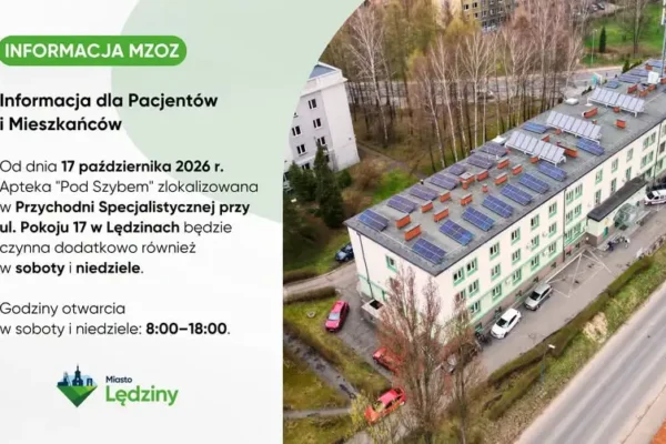 Apteka „Pod Szybem” w Lędzinach będzie czynna także w weekendy