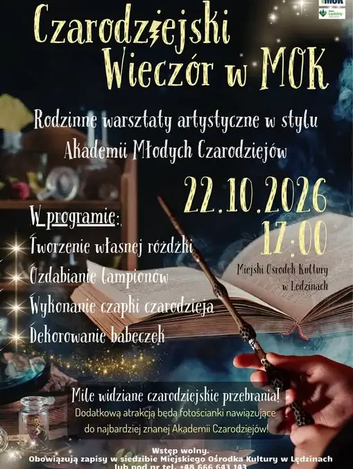 Czarodziejski wieczór w MOK Lędziny – rodzinne warsztaty artystyczne