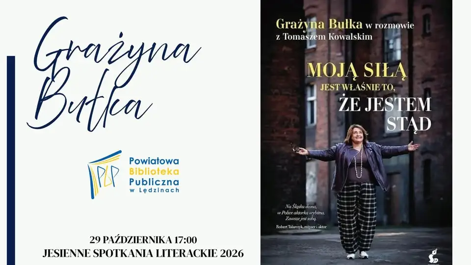 Grażyna Bułka w Lędzinach – spotkanie z aktorką w bibliotece