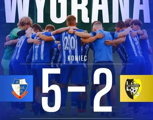 Unia Bieruń Stary rozgromiła LKS Frydek 5:2 i zapewniła sobie fotel lidera