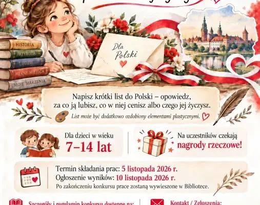 Konkurs literacki „Kochana Polsko!” – napisz list do Ojczyzny