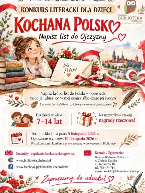 Konkurs literacki „Kochana Polsko!” – napisz list do Ojczyzny