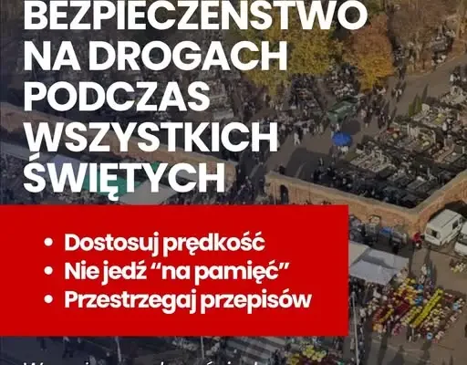 Bezpieczeństwo na drogach przed Wszystkimi Świętymi – policja apeluje o rozwagę